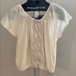 Anthropologie ETT Twa Crochet Boho Tee